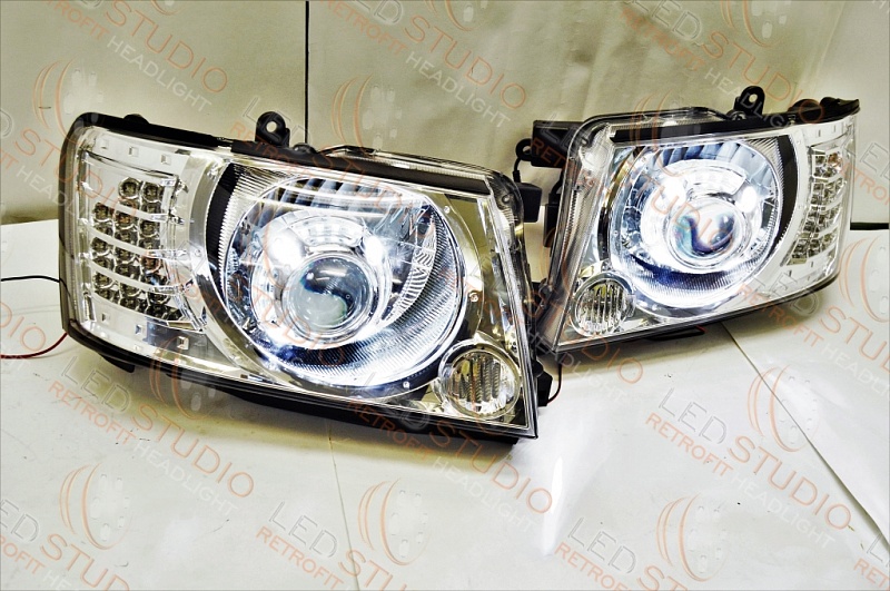Светодиодные фары Nissan Patrol GR Y61 Bi Led
